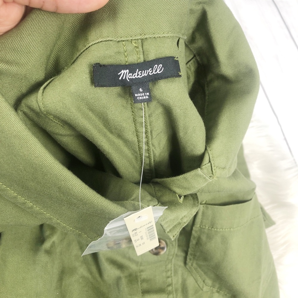 Madewell Wide Leg Green Utility Jumpsuit 6 - Picture 3 of 5